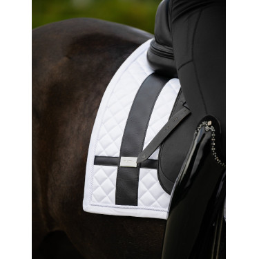 Dressurschabracke Equestrian Stockholm mit Bandagen Weiß Wei&amp;amp;amp;amp;amp;szlig;