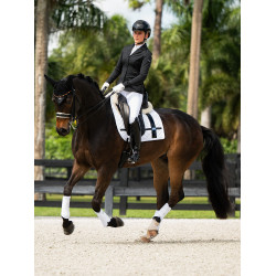 Dressurschabracke Equestrian Stockholm mit Bandagen Weiß Wei&amp;amp;amp;amp;amp;szlig;