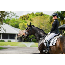Dressurschabracke Equestrian Stockholm mit Bandagen Weiß Wei&amp;amp;amp;amp;amp;szlig;
