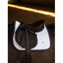 Spring-Schabracke Equestrian Stockholm Modern Dunkles Violettweiß Wei&amp;szlig;