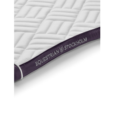 Spring-Schabracke Equestrian Stockholm Modern Dunkles Violettweiß Wei&amp;szlig;
