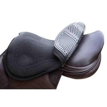 Gel-Sitzbezug In Acavallo 10 mm Dressur Schwarz
