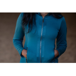 Fleecejacke Equestrian Stockholm Damen Auroreblau Fleecejacke Equestrian Stockholm Damen Auroreblau