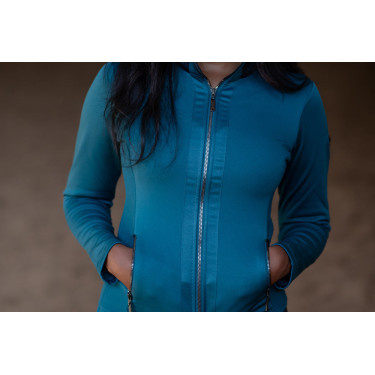 Fleecejacke Equestrian Stockholm Damen Auroreblau Fleecejacke Equestrian Stockholm Damen Auroreblau