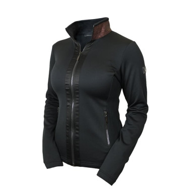 Fleecejacke Equestrian Stockholm Damen Schimmerndes Mahagoni