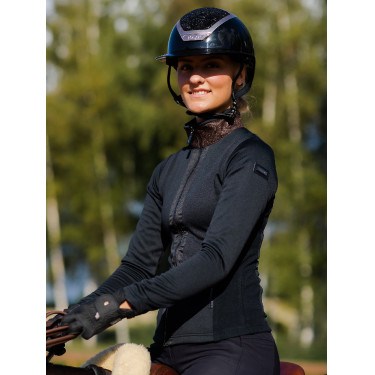 Fleecejacke Equestrian Stockholm Damen Schimmerndes Mahagoni
