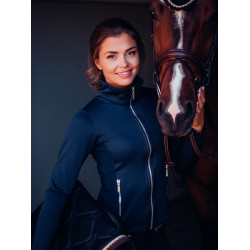 Fleecejacke Equestrian Stockholm Damen Marine Marineblau