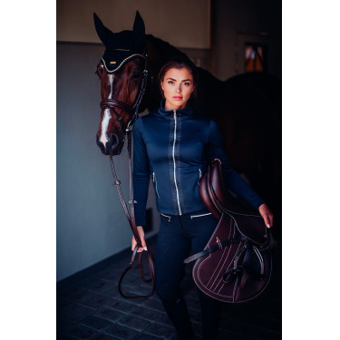 Fleecejacke Equestrian Stockholm Damen Marine Marineblau