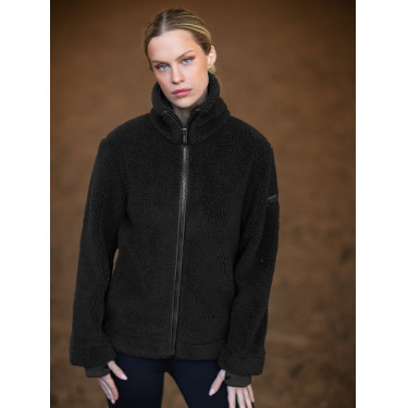Fleecejacke Teddy Equestrian Stockholm Damen Schwarz