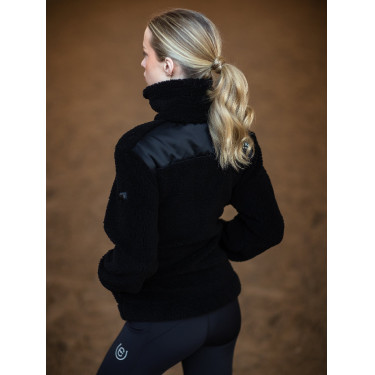 Fleecejacke Teddy Equestrian Stockholm Damen Schwarz