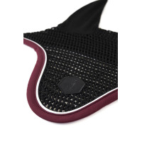 Fliegenhaube Pferd ProConfort Dynax Schwarz / Bordeaux