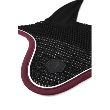 Fliegenhaube Pferd ProConfort Dynax Schwarz / Bordeaux