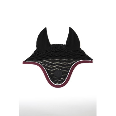 Fliegenhaube Pferd ProConfort Dynax Schwarz / Bordeaux