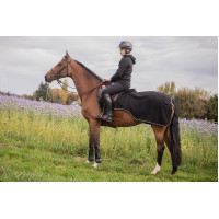 Fleece-Nierendecke Diagonal Paddock Sports Schwarz