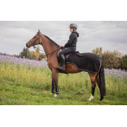 Fleece-Nierendecke Diagonal Paddock Sports Schwarz