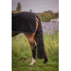 Fleece-Nierendecke Diagonal Paddock Sports Schwarz