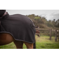 Fleece-Nierendecke Diagonal Paddock Sports Schwarz