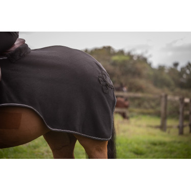 Fleece-Nierendecke Diagonal Paddock Sports Schwarz