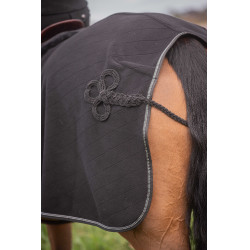 Fleece-Nierendecke Diagonal Paddock Sports Schwarz