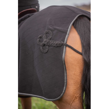 Fleece-Nierendecke Diagonal Paddock Sports Schwarz