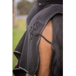 Fleece-Nierendecke Diagonal Paddock Sports Schwarz