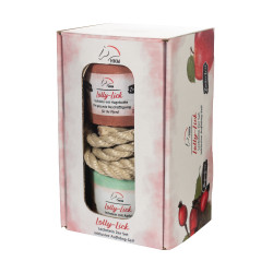 Aromatisierter Salzleckstein Lolly Lick, 2er-Pack, HKM Heckenrose / Apfel