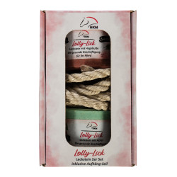 Aromatisierter Salzleckstein Lolly Lick, 2er-Pack, HKM Heckenrose / Apfel