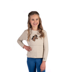 Langarm-Poloshirt Mia HKM Beige