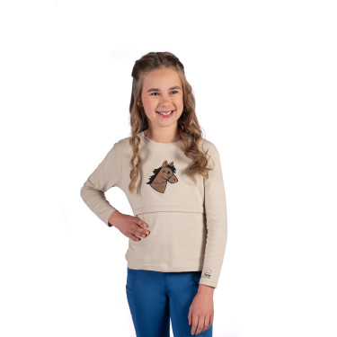 Langarm-Poloshirt Mia HKM Beige