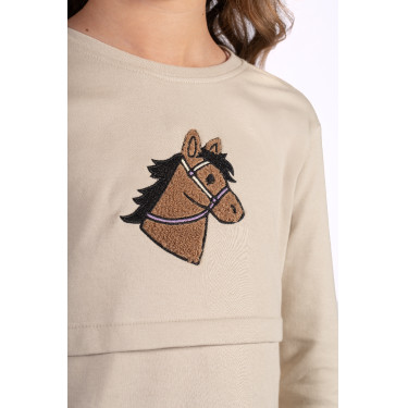 Langarm-Poloshirt Mia HKM Beige