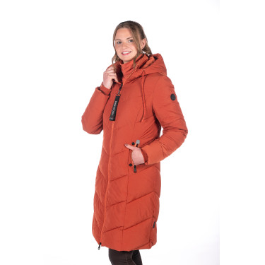 Lange Steppjacke Toronto HKM Kupfer Braun