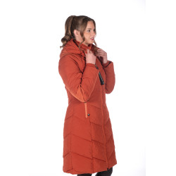Lange Steppjacke Toronto HKM Kupfer Braun