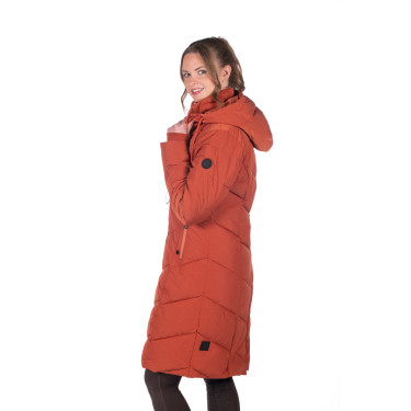Lange Steppjacke Toronto HKM Kupfer Braun