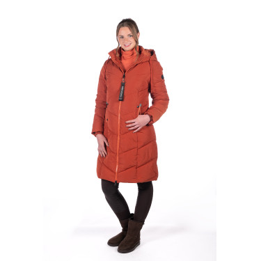 Lange Steppjacke Toronto HKM Kupfer Braun