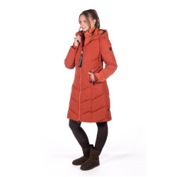 Lange Steppjacke Toronto HKM Kupfer Braun