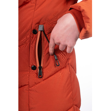 Lange Steppjacke Toronto HKM Kupfer Braun