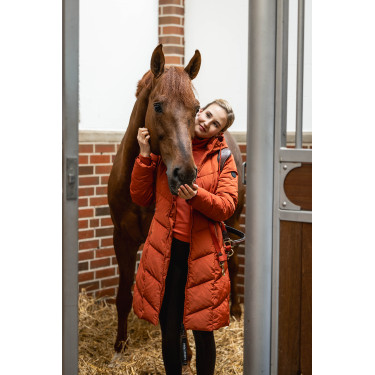 Lange Steppjacke Toronto HKM Kupfer Braun