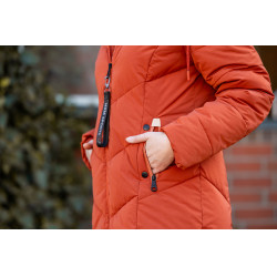 Lange Steppjacke Toronto HKM Kupfer Braun