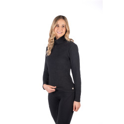 Langarm-Rollkragen-T-Shirt Eva HKM Schwarz