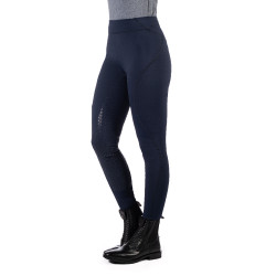 HKM Reitleggings Rio mit Vollgrip aus Silikon Dunkelblau
