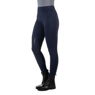 HKM Reitleggings Rio mit Vollgrip aus Silikon Dunkelblau
