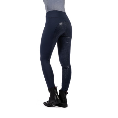 HKM Reitleggings Rio mit Vollgrip aus Silikon Dunkelblau