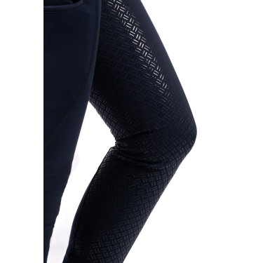 HKM Reitleggings Rio mit Vollgrip aus Silikon Dunkelblau