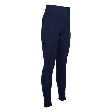 HKM Reitleggings Rio mit Vollgrip aus Silikon Dunkelblau