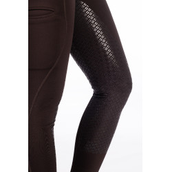 HKM Reitleggings Rio mit Vollgrip aus Silikon Dunkelbraun