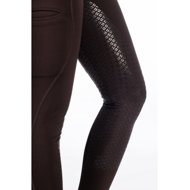 HKM Reitleggings Rio mit Vollgrip aus Silikon Dunkelbraun