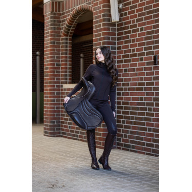 HKM Reitleggings Rio mit Vollgrip aus Silikon Dunkelbraun