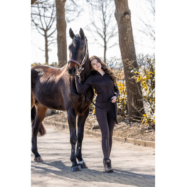 HKM Reitleggings Rio mit Vollgrip aus Silikon Dunkelbraun