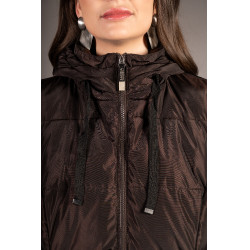 Lange Steppjacke Arezzo Lauria Garrelli Dunkelbraun