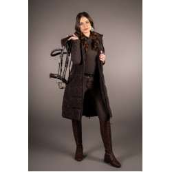 Lange Steppjacke Arezzo Lauria Garrelli Dunkelbraun